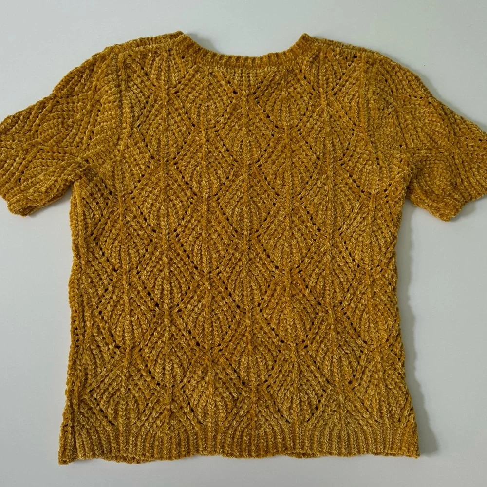 Ann Taylor LOFT Chenille short sleeve Bobble sweater Size Petite Small - Picture 2 of 10